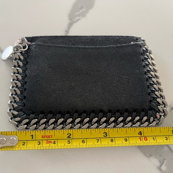 Stella McCartney - Black Falabella Card Holder - Shaggy Deer Vegan Suede Leather - Picture 7 of 9
